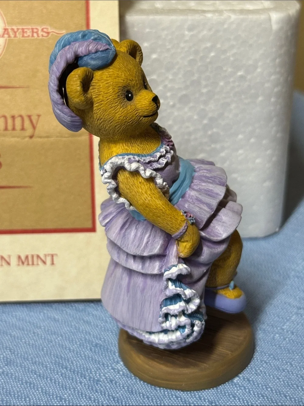 Franklin Mint Ms. Penny Paws sculpture 3 inches tall Lawson TeddyTown Players